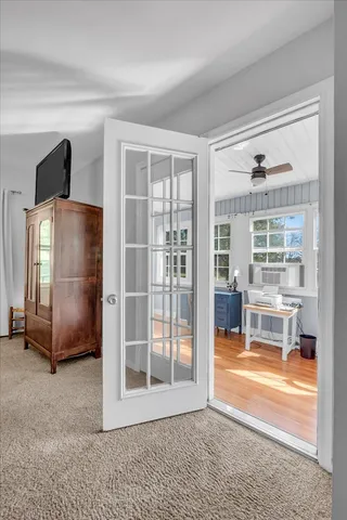 a very nice looking room with a large window