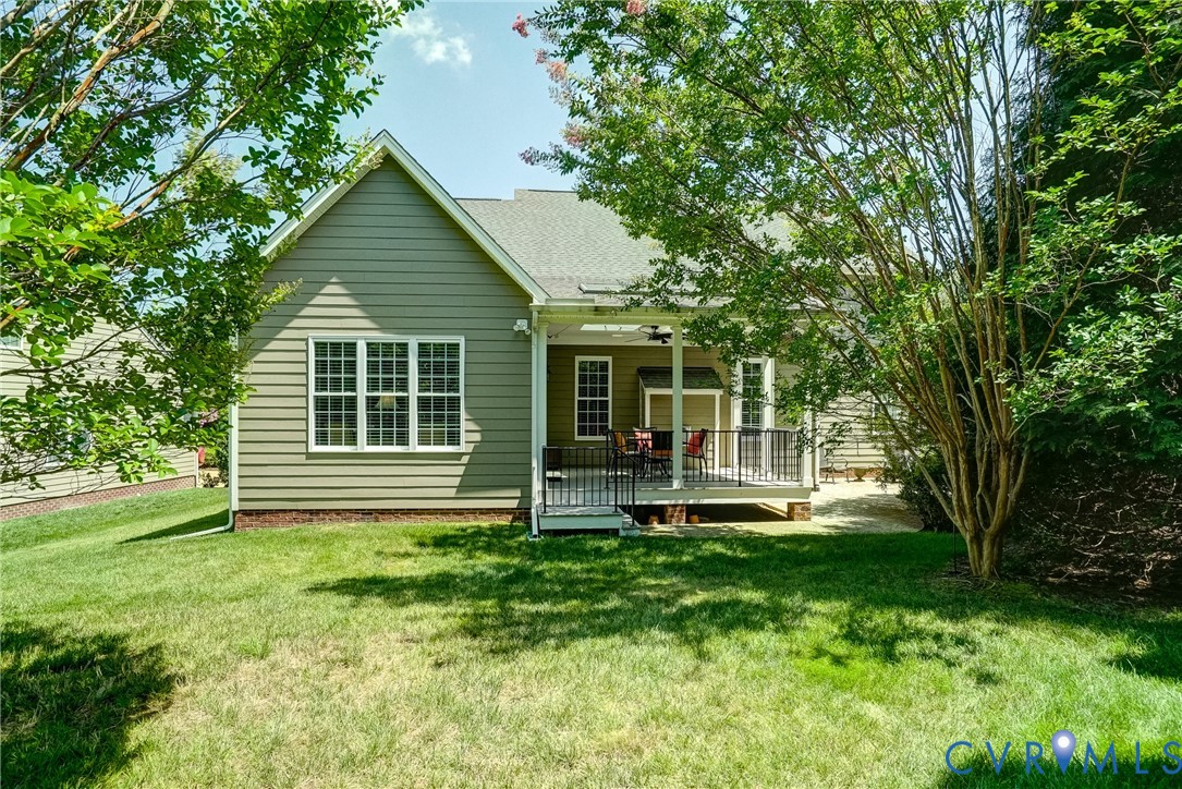 3606 Edenfield Road Midlothian, VA 23113 - Photo 65 of 67 Rear elevation featuring a covered patio with whit