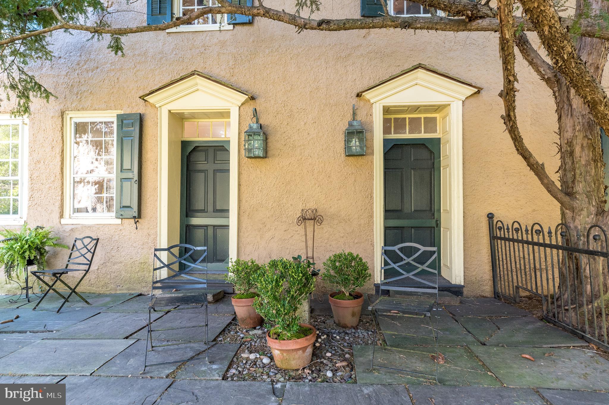 4522 New Hope Road New Hope, PA 18938 - Photo 51 of 101 Rear patio -lovely old doors