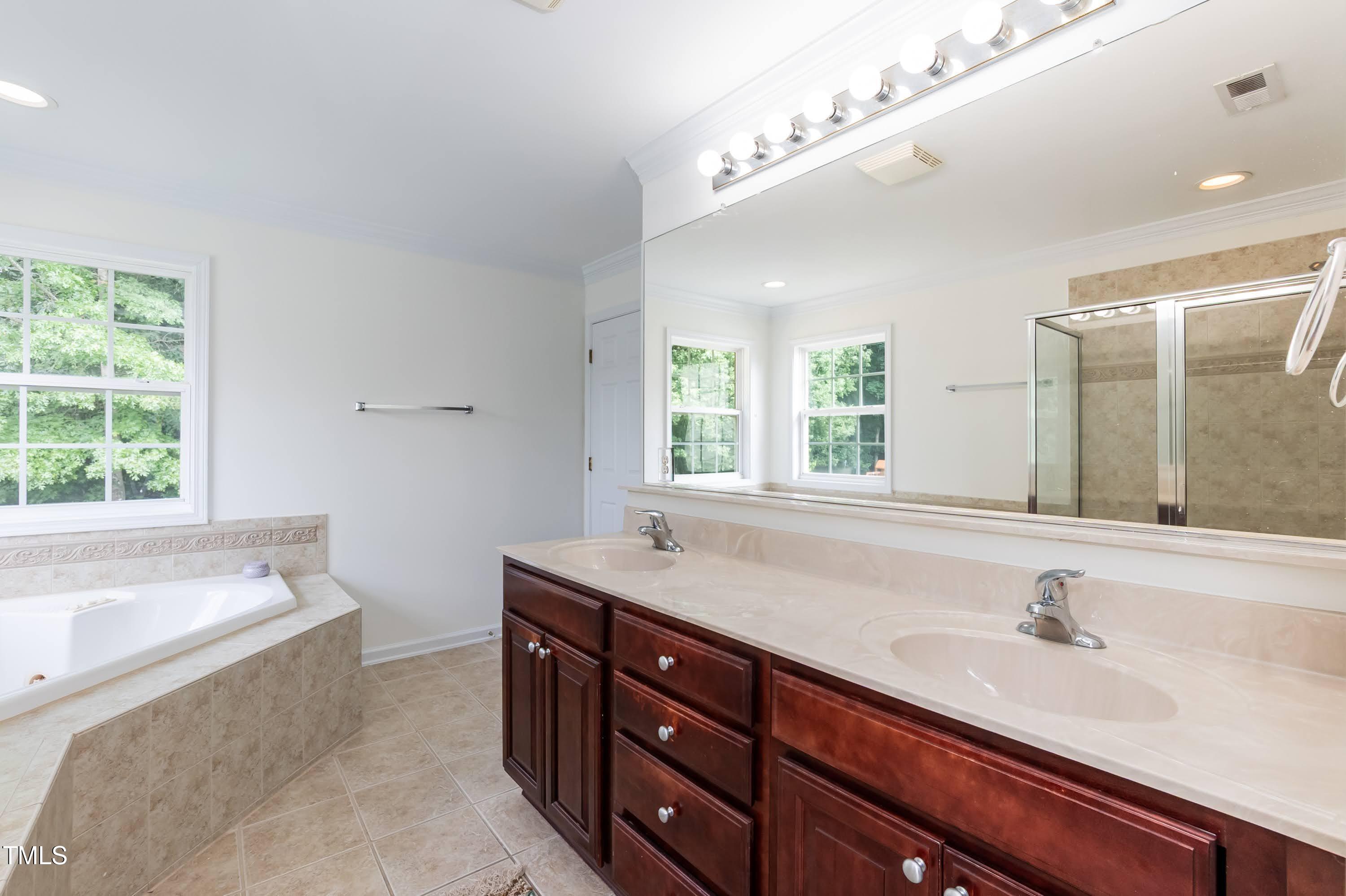 212 Mickleson Ridge Drive Raleigh, NC 27603 - Photo 30 of 58 a bathroom with a sink and a bathtub