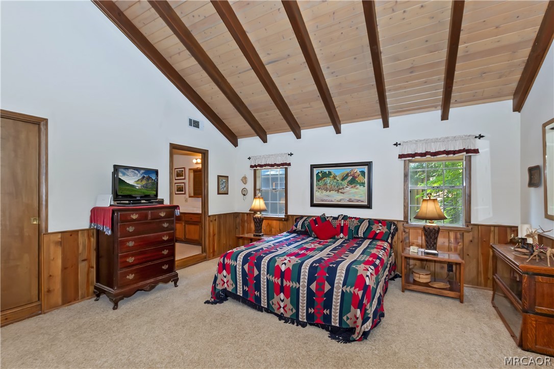 691 Cottage Grove Road Lake Arrowhead, CA 92352 - Photo 21 of 28 a bedroom with furniture and windows