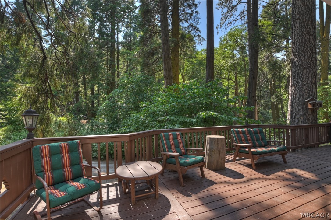 691 Cottage Grove Road Lake Arrowhead, CA 92352 - Photo 7 of 28 a view of roof deck with furniture