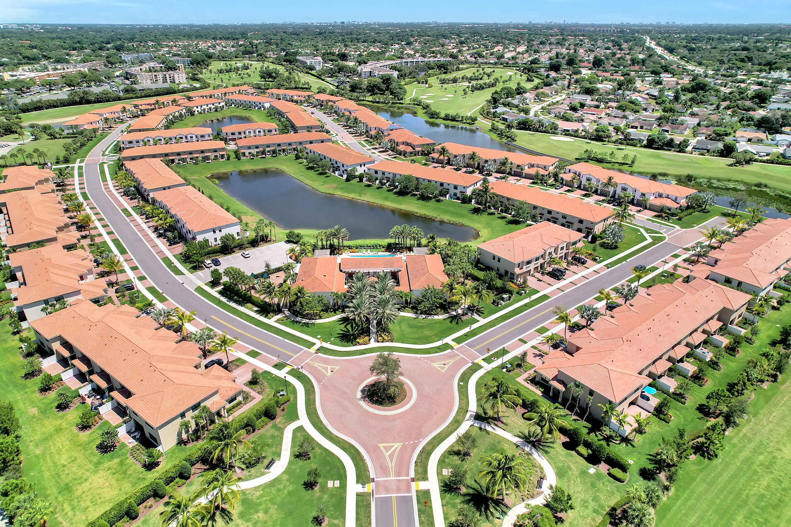 10043 Akenside Drive Boca Raton, FL 33428 - Photo 29 of 30 an aerial view of a swimming pool and mountain view