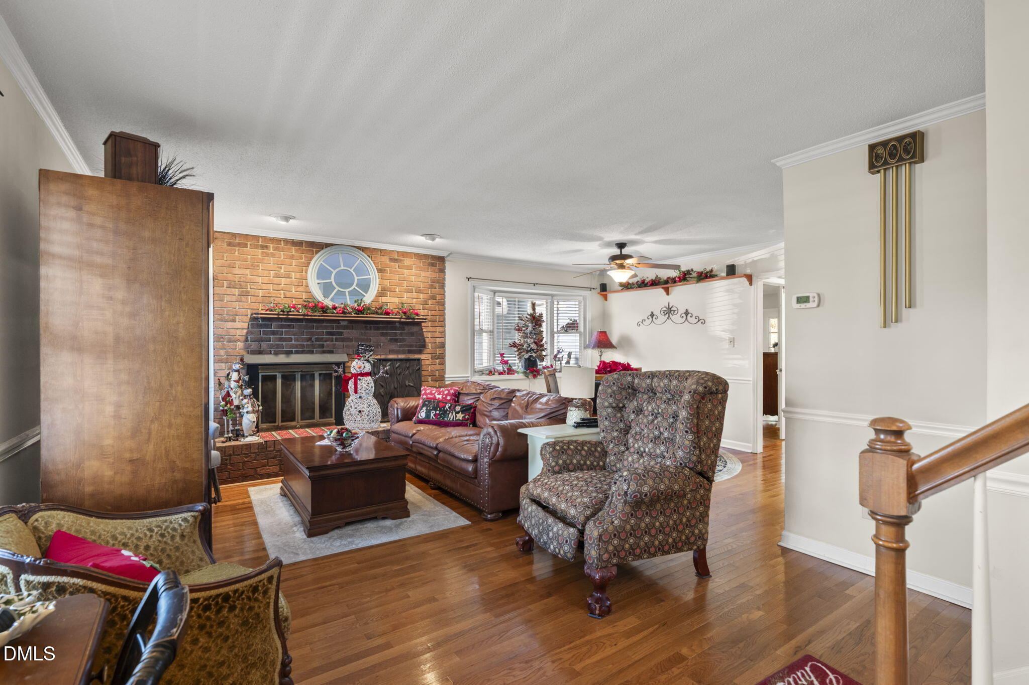 207 South Adams Street Durham, NC 27703 - Photo 6 of 49 a living room with furniture and a fireplace