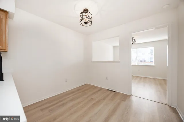 an empty room with a window