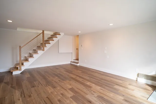 a living room with a fireplace