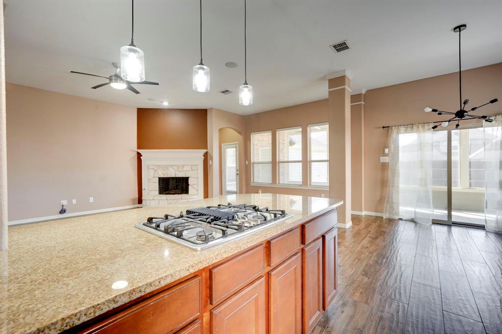7519 Forest Ridge Trail Sachse, TX 75048 - Photo 20 of 35 a kitchen with a counter space a stove and cabinets