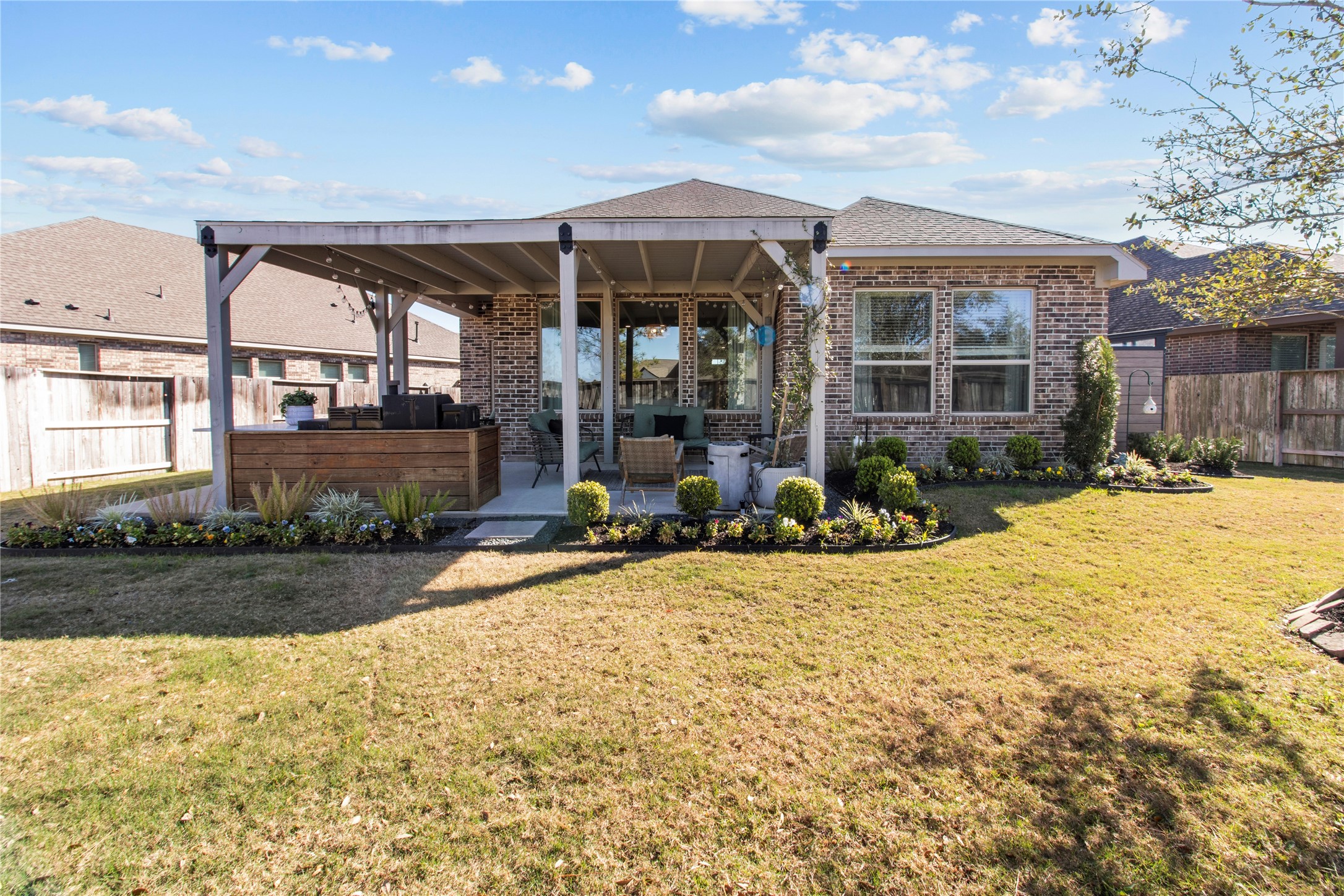 10010 Napier Drive Rosharon, TX 77583 - Photo 28 of 38 Beautiful backyard patio ready for entertaining
