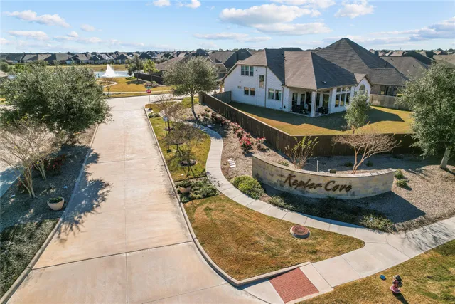 a view of a swimming pool and lake