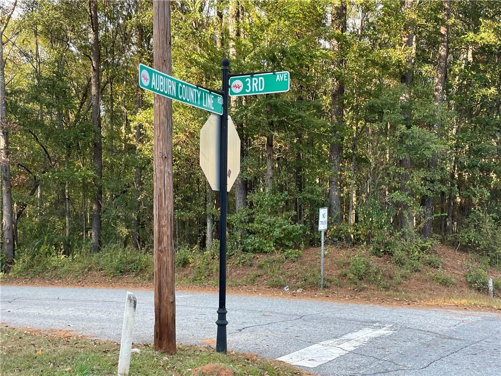 44 County Line-Auburn Road Auburn, GA 30011 - Photo 8 of 10 a street sign on a sidewalk next to a road