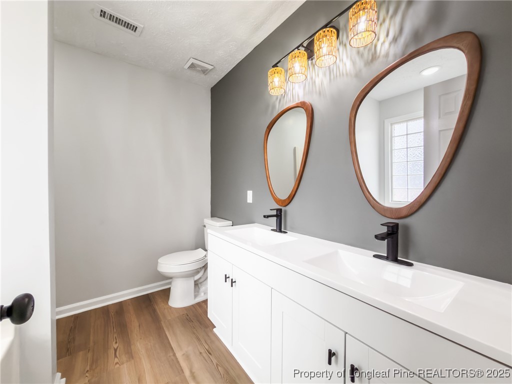 122 Tanner Loop Raeford, NC 28376 - Photo 19 of 36 a bathroom with a sink mirror and toilet