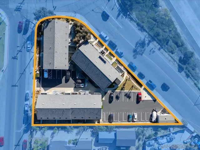 a car parked in front of a building