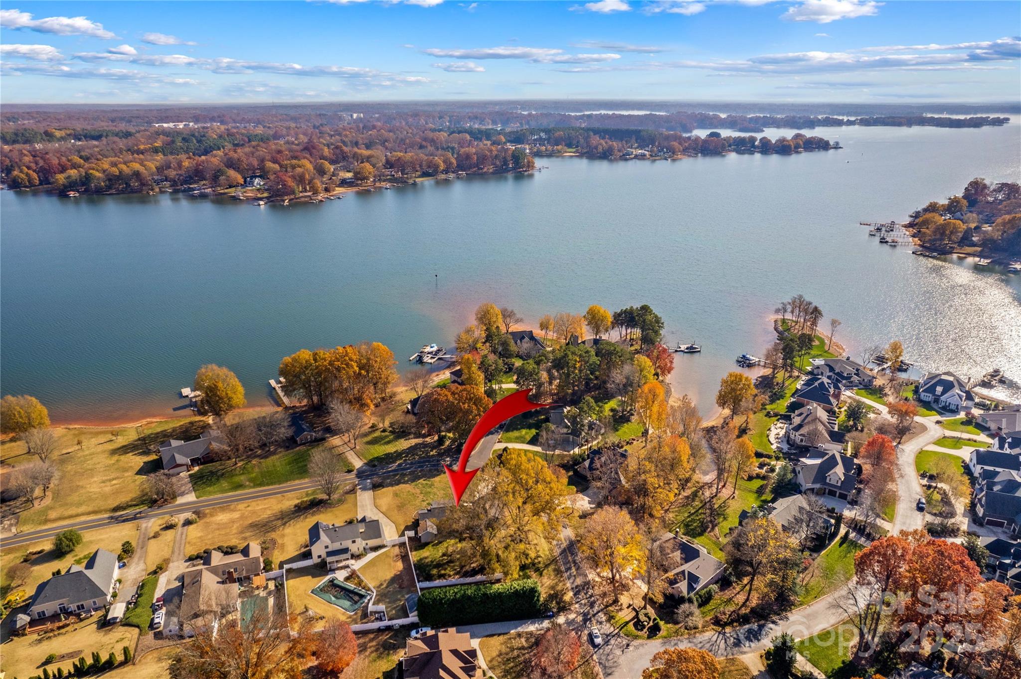 an aerial view of a houses with outdoor space