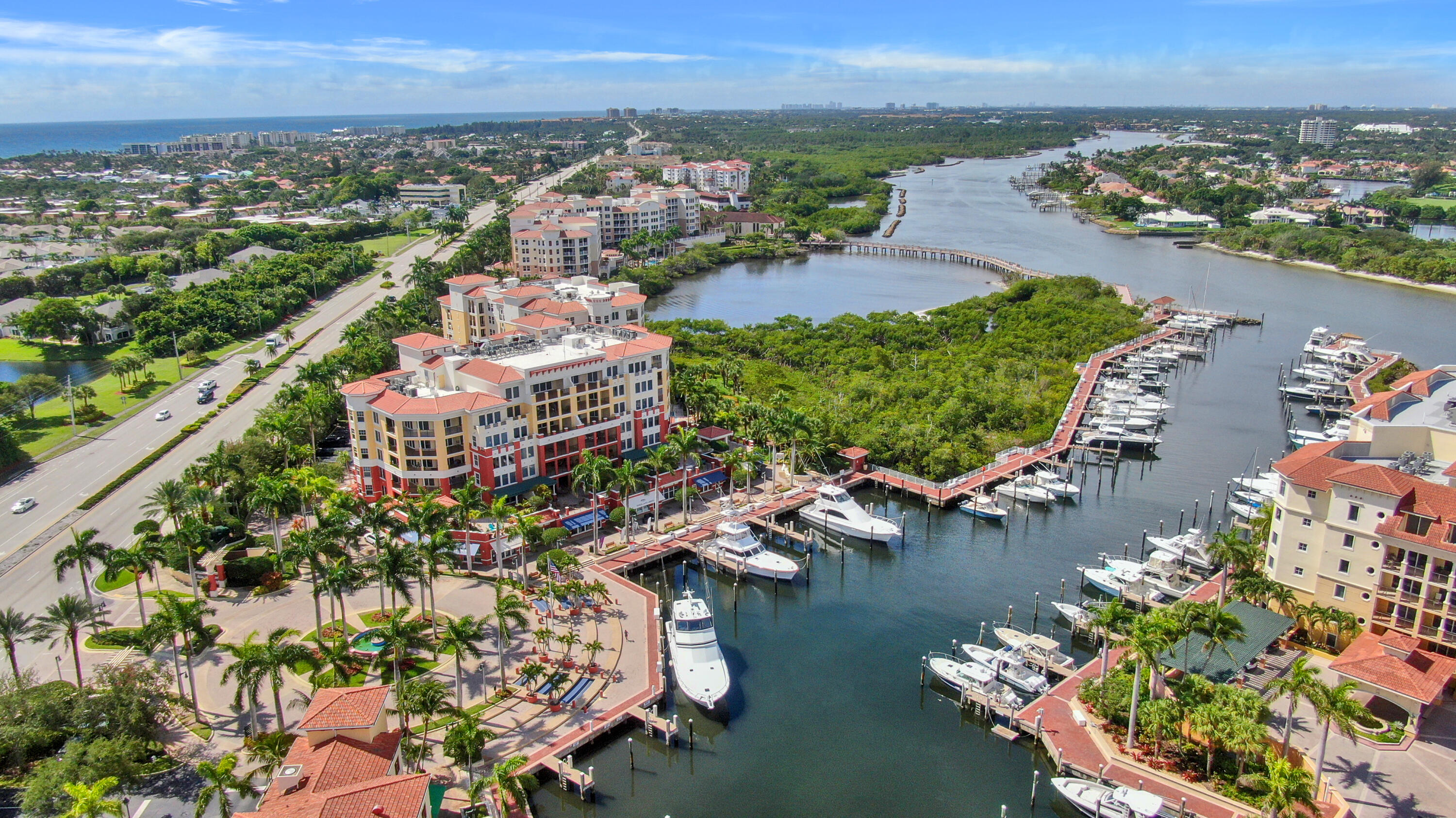 400 Highway 1, Unit 104 Jupiter, FL 33477 - Photo 25 of 35 an aerial view of a house with a lake view