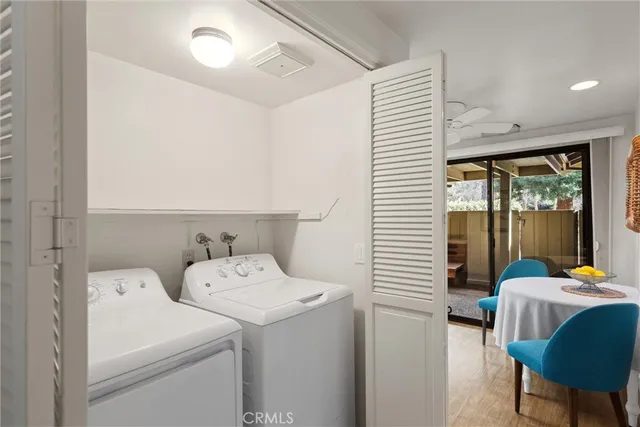 a room with furniture and a table