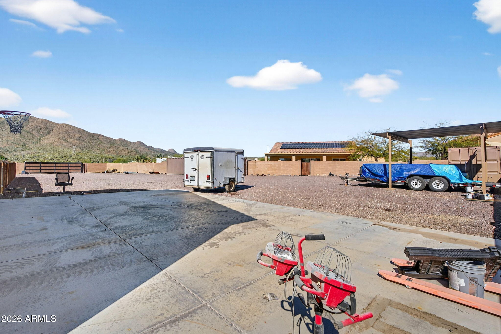 112 West Circle Mountain Road New River, AZ 85087 - Photo 14 of 57 Backyard – Extended Drive & RV Parking