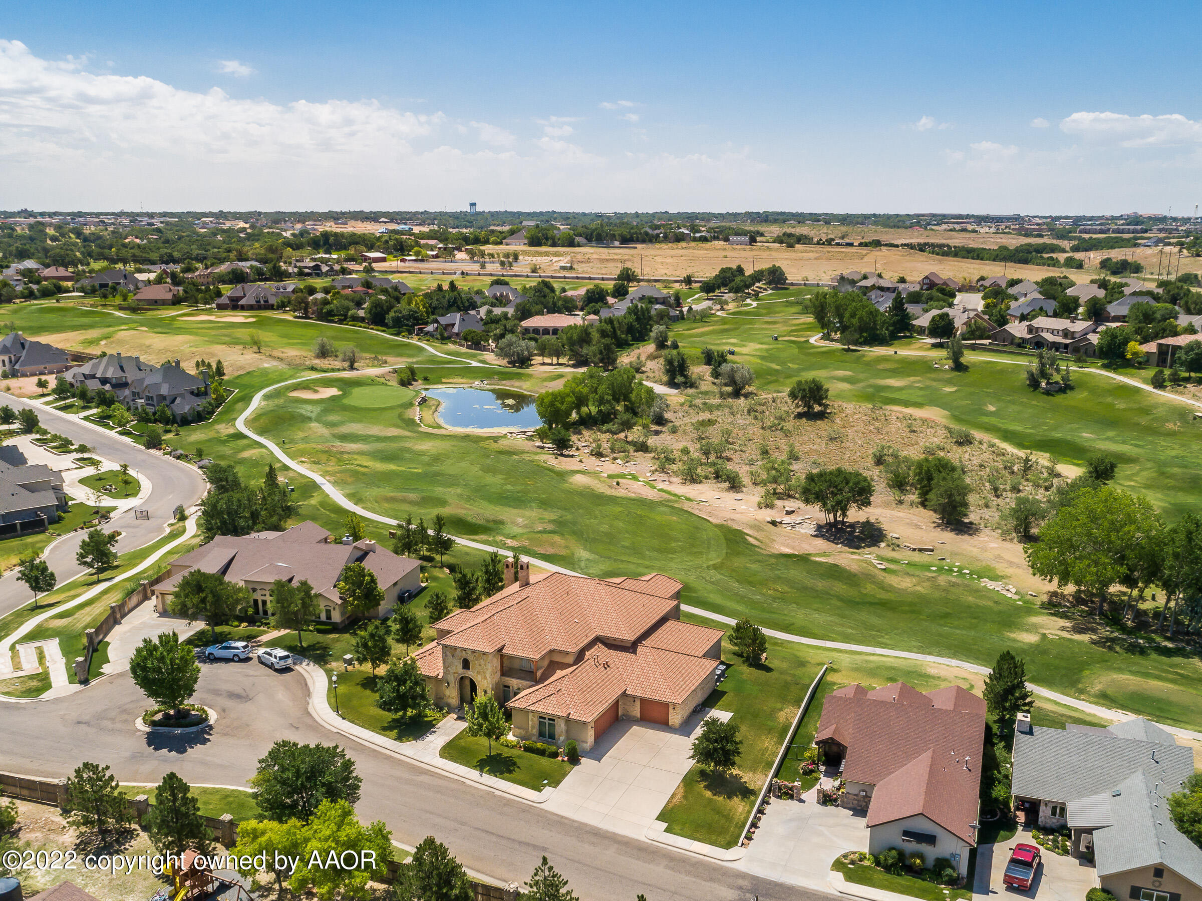 16 Merion Place Amarillo, TX 79124 - Photo 6 of 71 an aerial view of residential houses with outdoor space and river