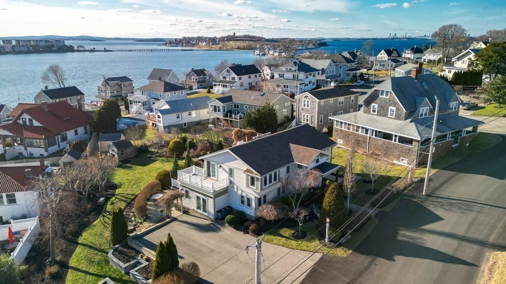 an aerial view of multiple house