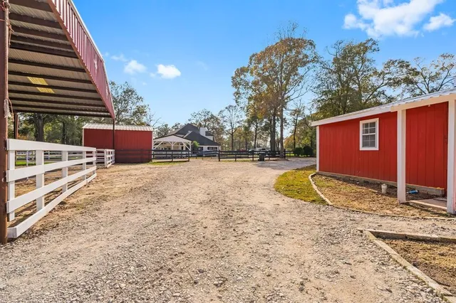 a view of a backyard