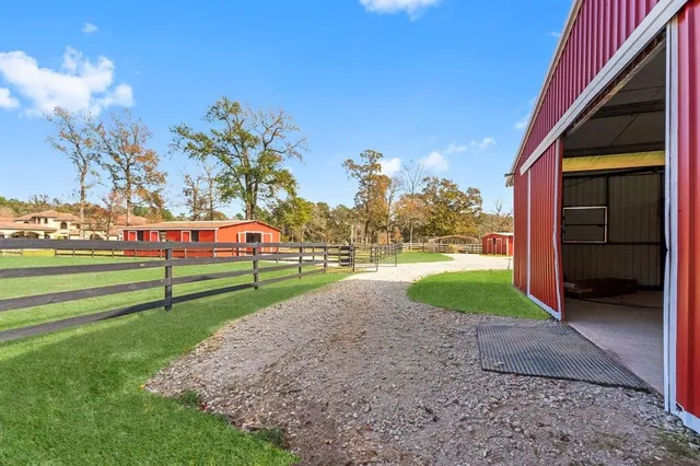 a front view of a building with entertaining space