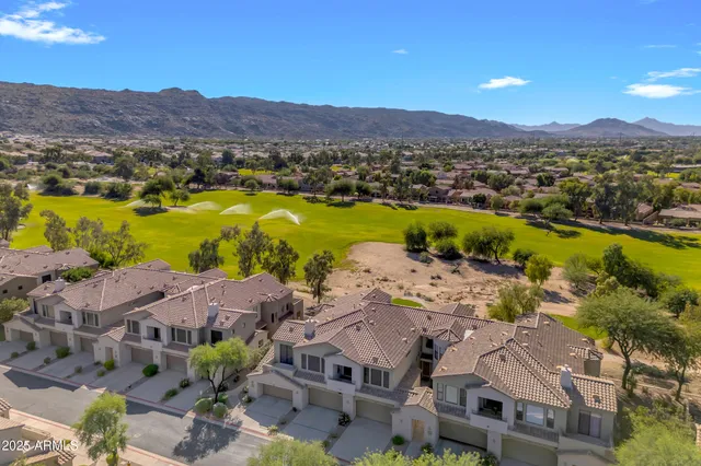 a view of city and mountain