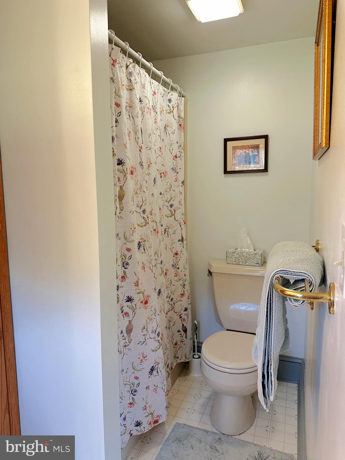 2382 Bergey Road Harleysville, PA 19438 - Photo 40 of 52 a white toilet sitting next to a shower curtain