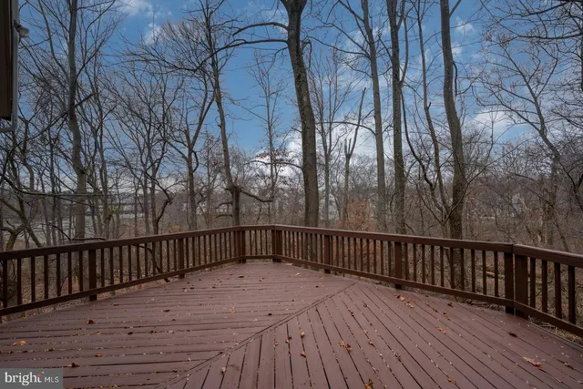 a view of deck with wooden floor