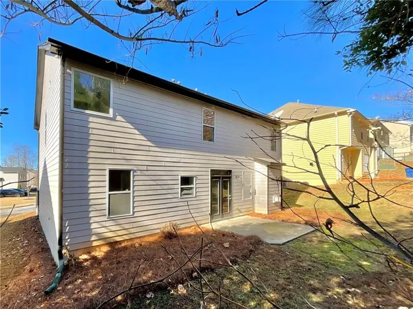 a backyard of a house