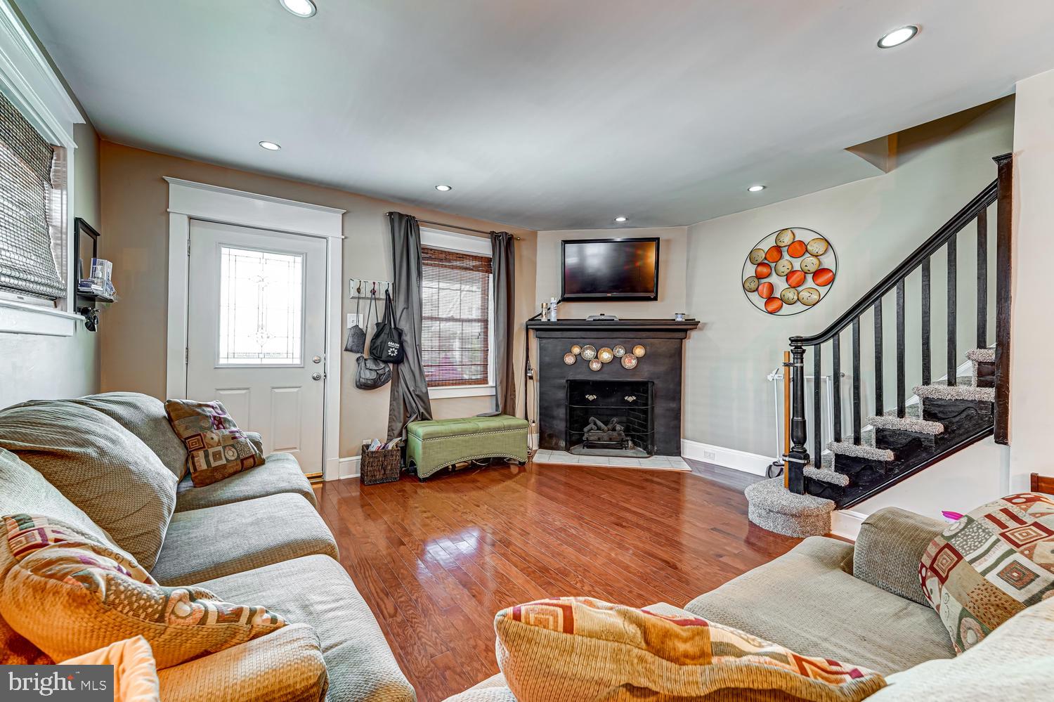 94 Marshall Road Lansdowne, PA 19050 - Photo 7 of 27 First floor with Gas Fireplace