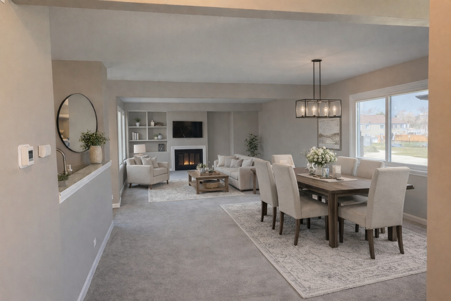 7594 Sarson Way Hanover Park, IL 60133 - Photo 3 of 26 a view of a dining room with furniture window and outside view