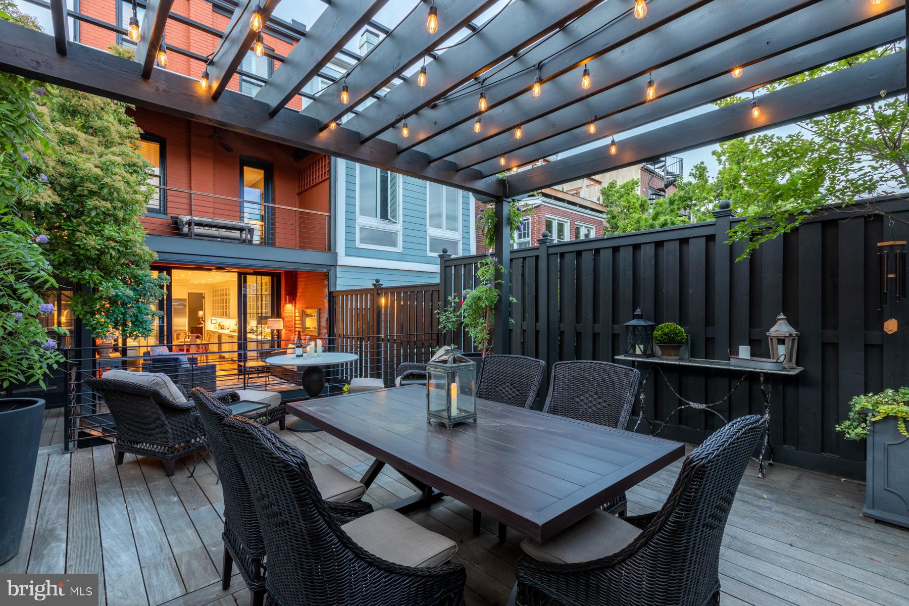1854 Kalorama Road Northwest Washington, DC 20009 - Photo 17 of 43 Large pergola provides shade and privacy