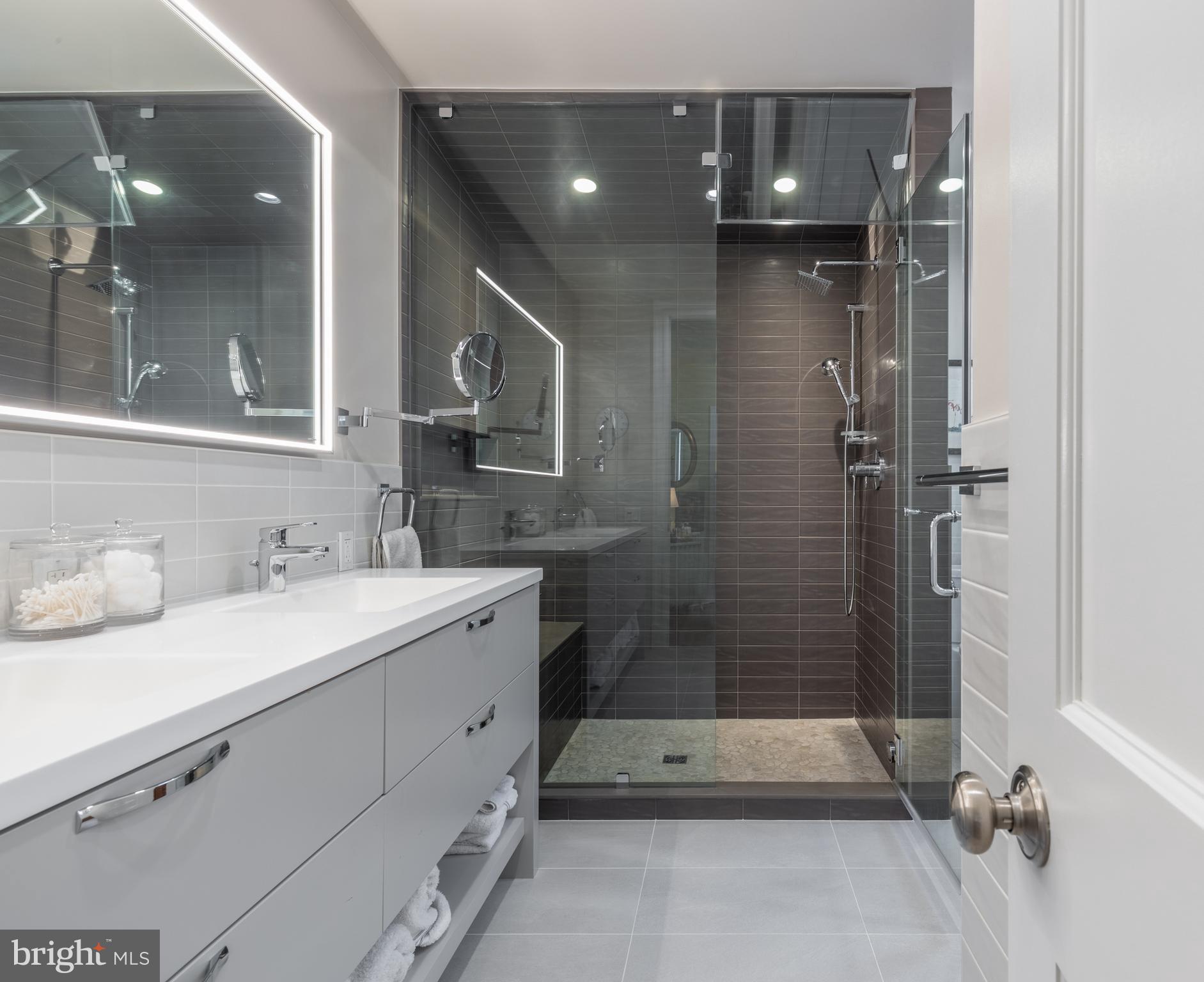 1854 Kalorama Road Northwest Washington, DC 20009 - Photo 29 of 43 Modern primary bath with heated floors