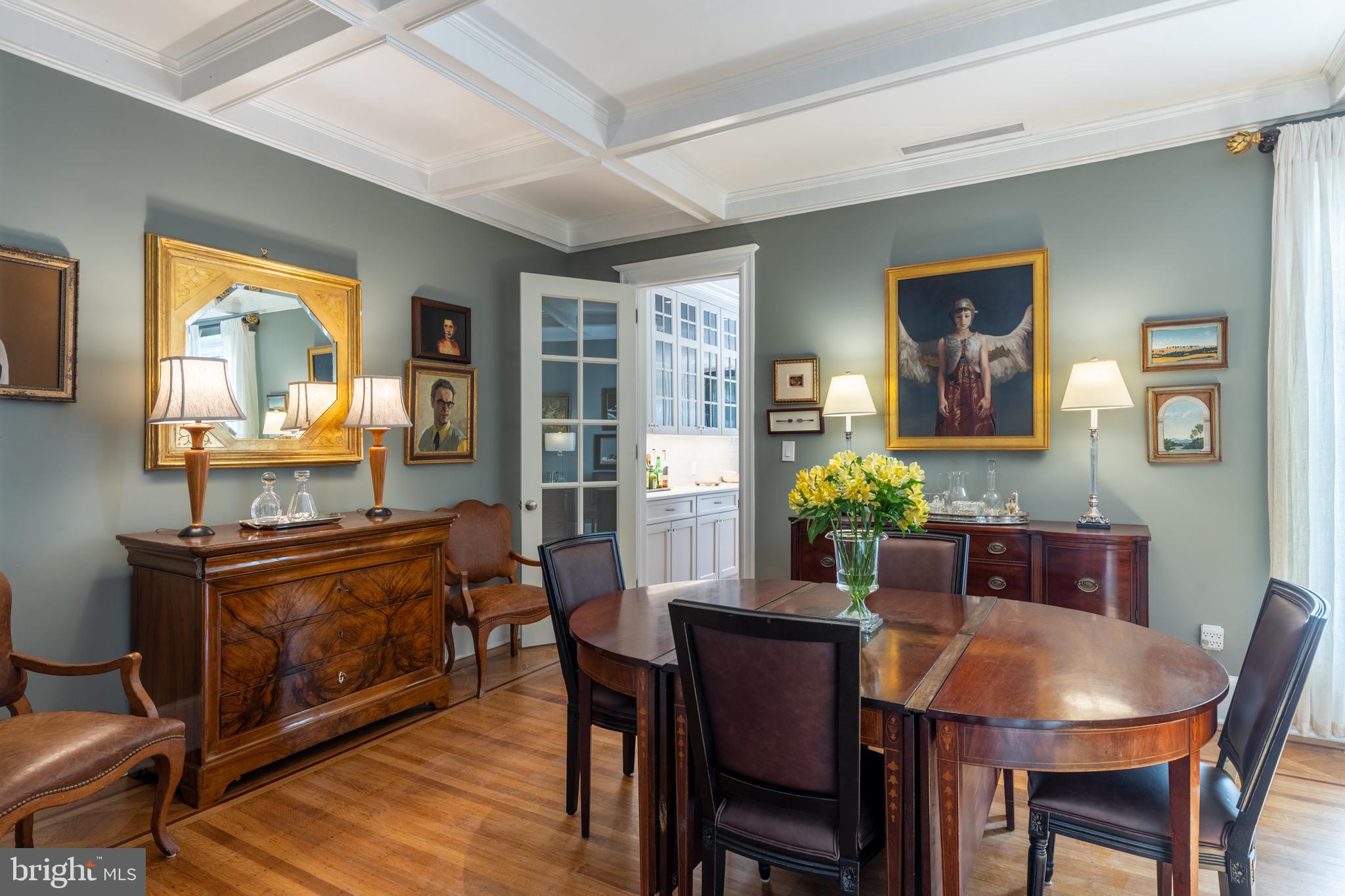 1854 Kalorama Road Northwest Washington, DC 20009 - Photo 9 of 43 Coffered ceilings in the formal dining room