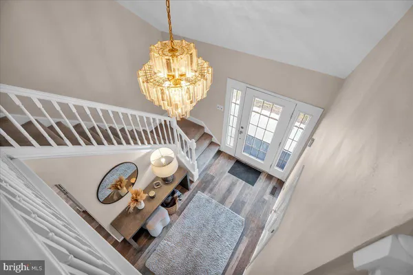 a view of an entryway with a window