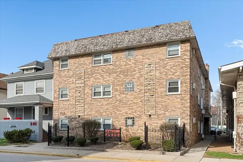 a front view of a building