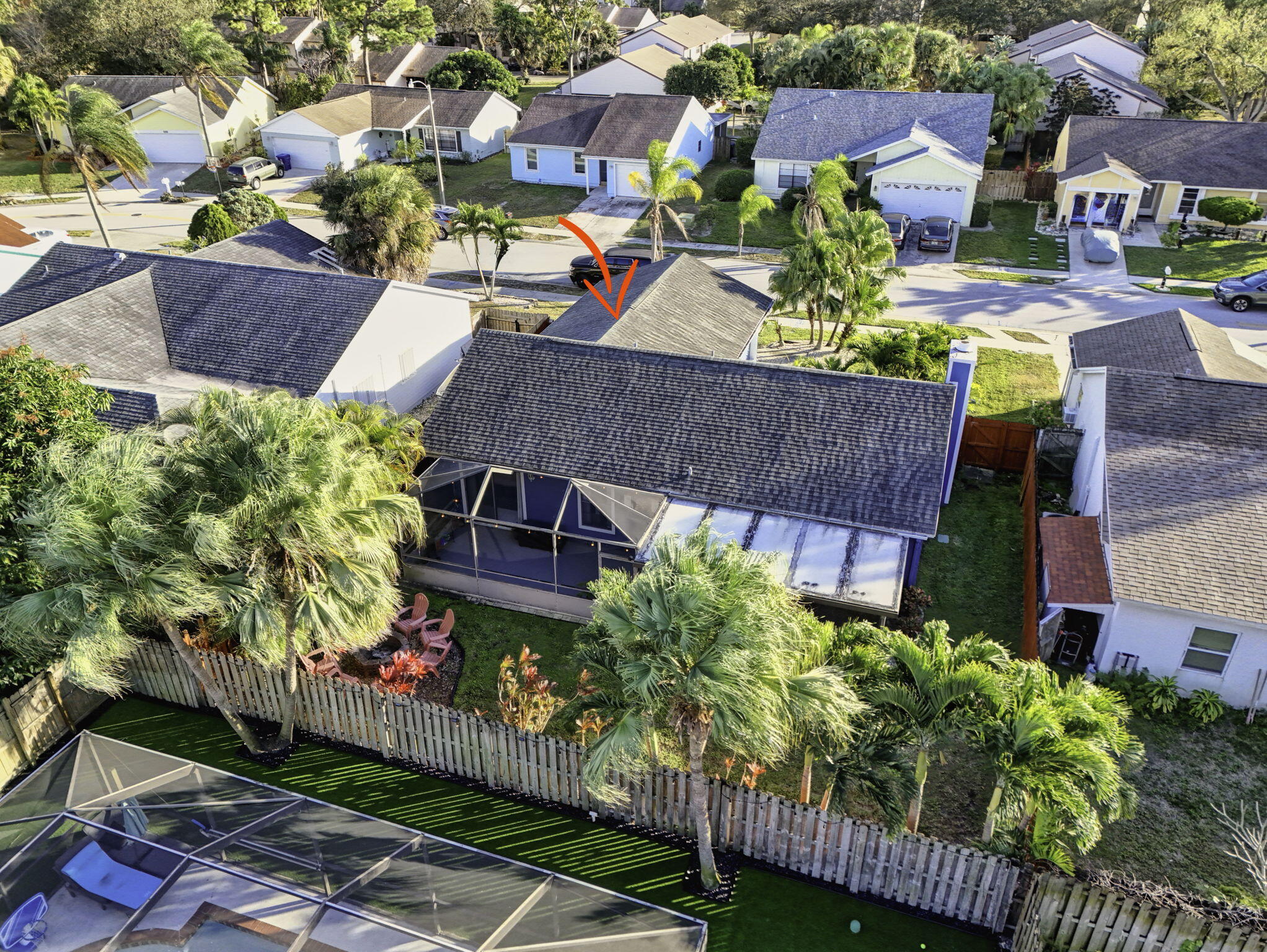 154 Rosewood Circle Jupiter, FL 33458 - Photo 2 of 43 an aerial view of a house with garden space and street view
