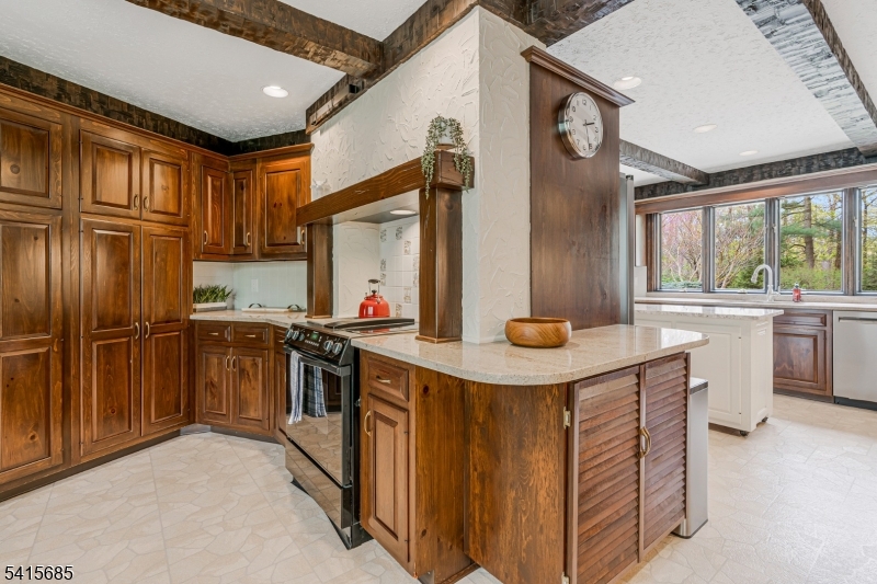 167 Ridge Road Watchung, NJ 07069 - Photo 19 of 50 a kitchen with stainless steel appliances granite countertop a sink and a refrigerator