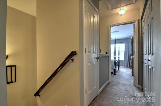 a view of a hallway with a elevator