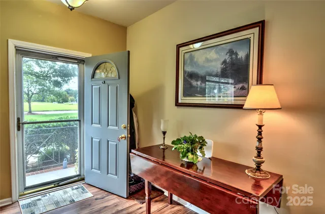 a room with furniture and a window