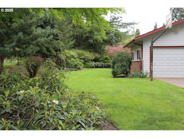 6503 Kinns Road Northeast Woodburn, OR 97071 - Photo 16 of 45 a view of a backyard with garden