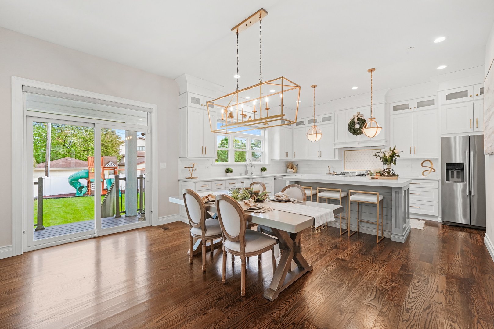 329 South Delphia Avenue Park Ridge, IL 60068 - Photo 5 of 25 a view of a dining room with furniture window and wooden floor