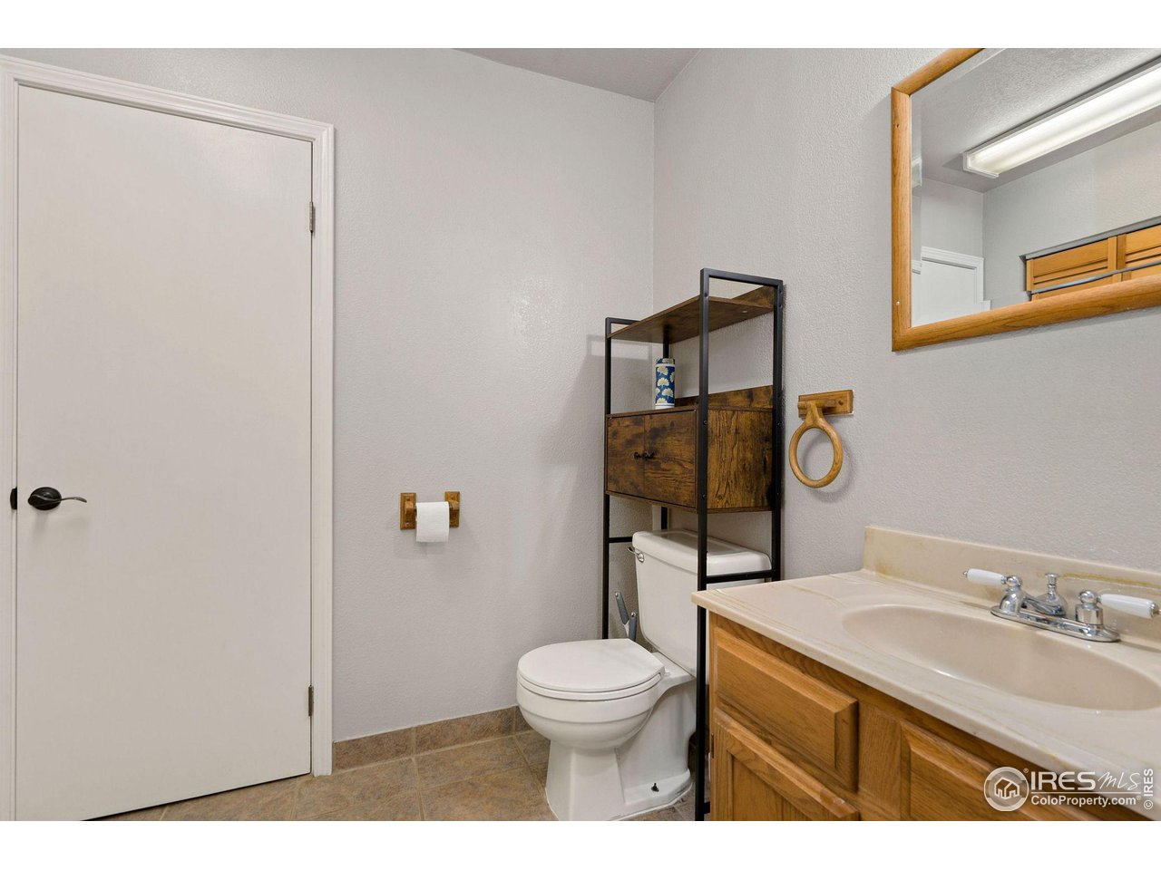7770 Red Mountain Road Livermore, CO 80536 - Photo 17 of 36 a bathroom with a toilet a sink and mirror