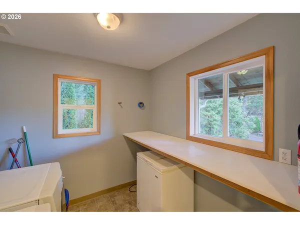a view of kitchen and window
