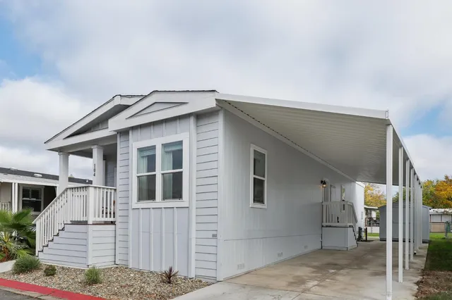 a house with trees in front of it