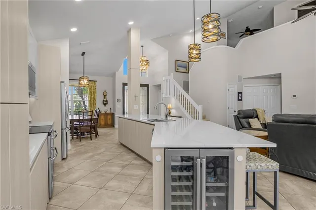 a very nice looking dining room with a table and chairs