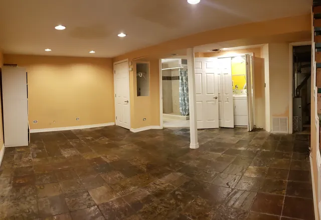 a view of hallway with stairs