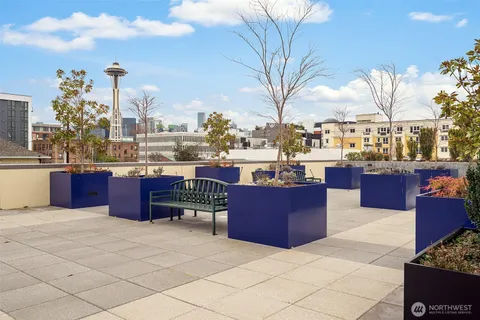 a view of a terrace with chairs