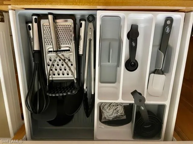 a close view of walk in closet