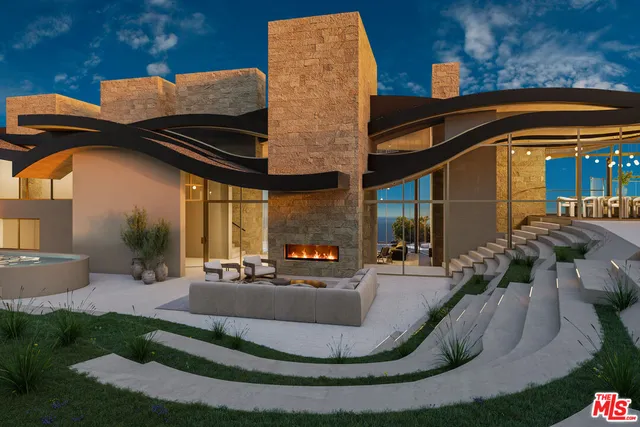 a view of a building with a patio