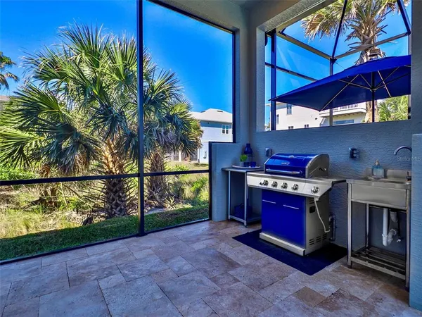 a view of a water from a balcony